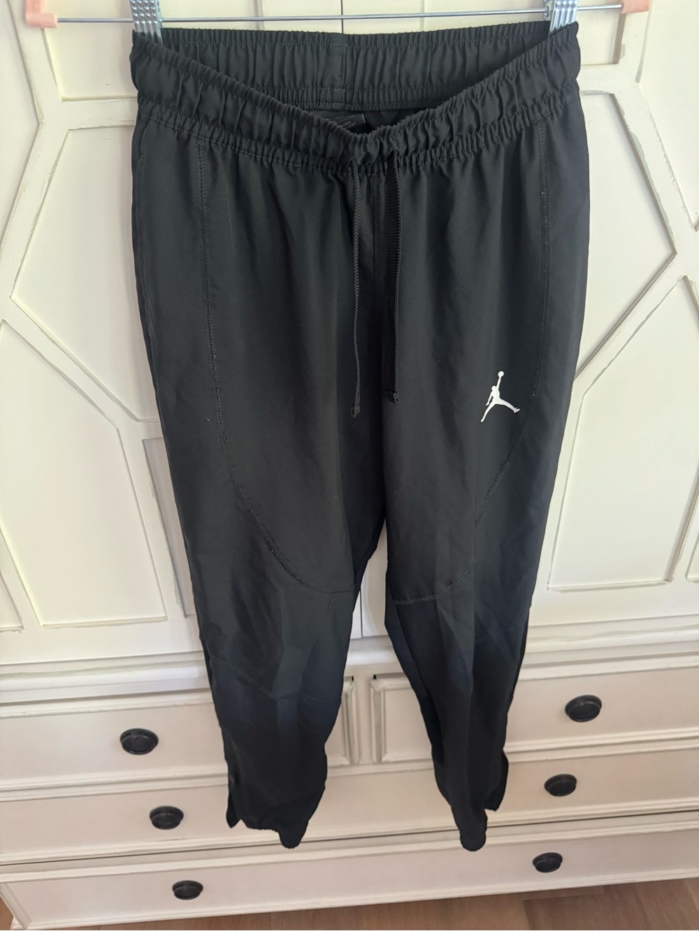 Jordan Black Men's Jogger Track Pants with White Jumpman